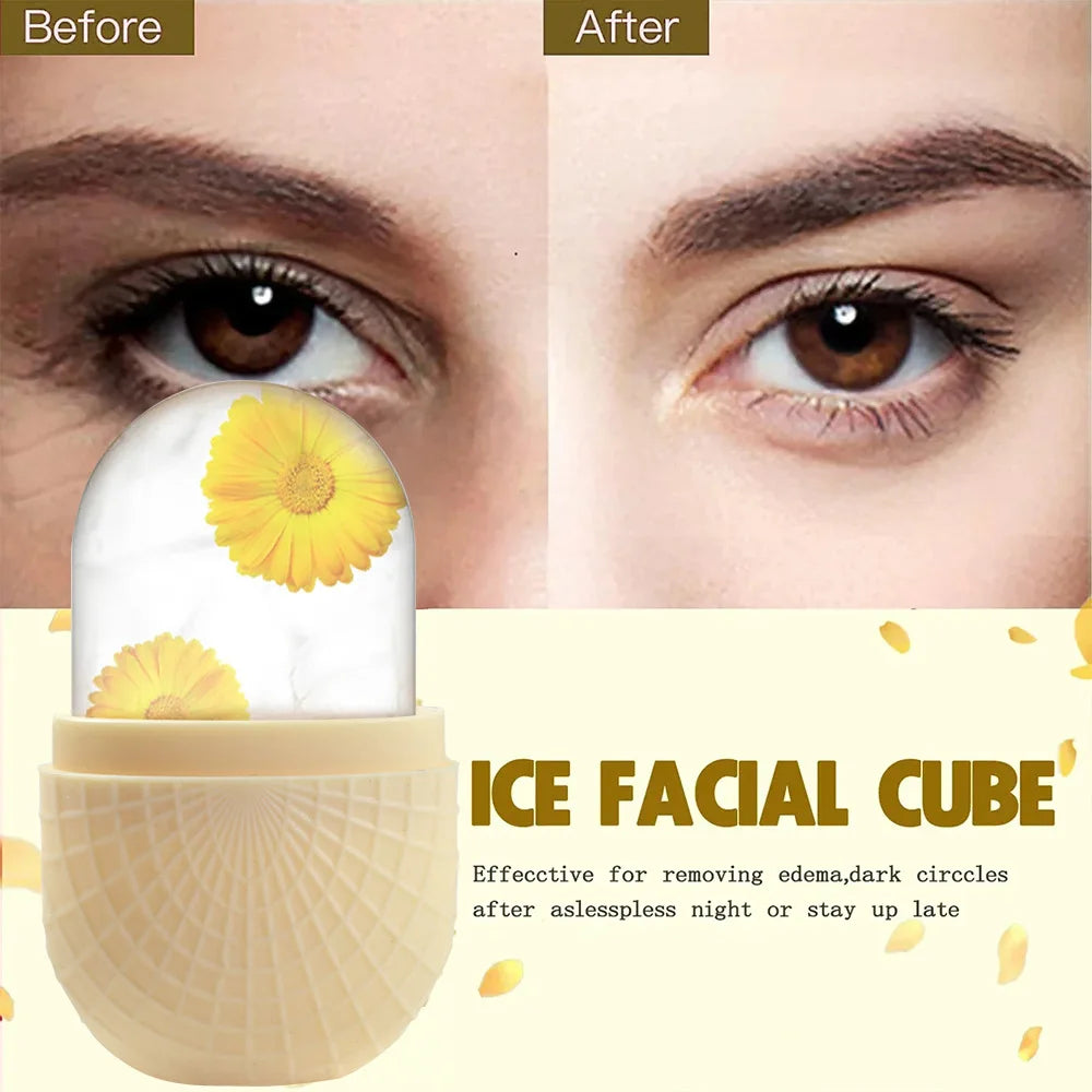 Silicone Ice Ball Face Massager — Lifting & Contouring
