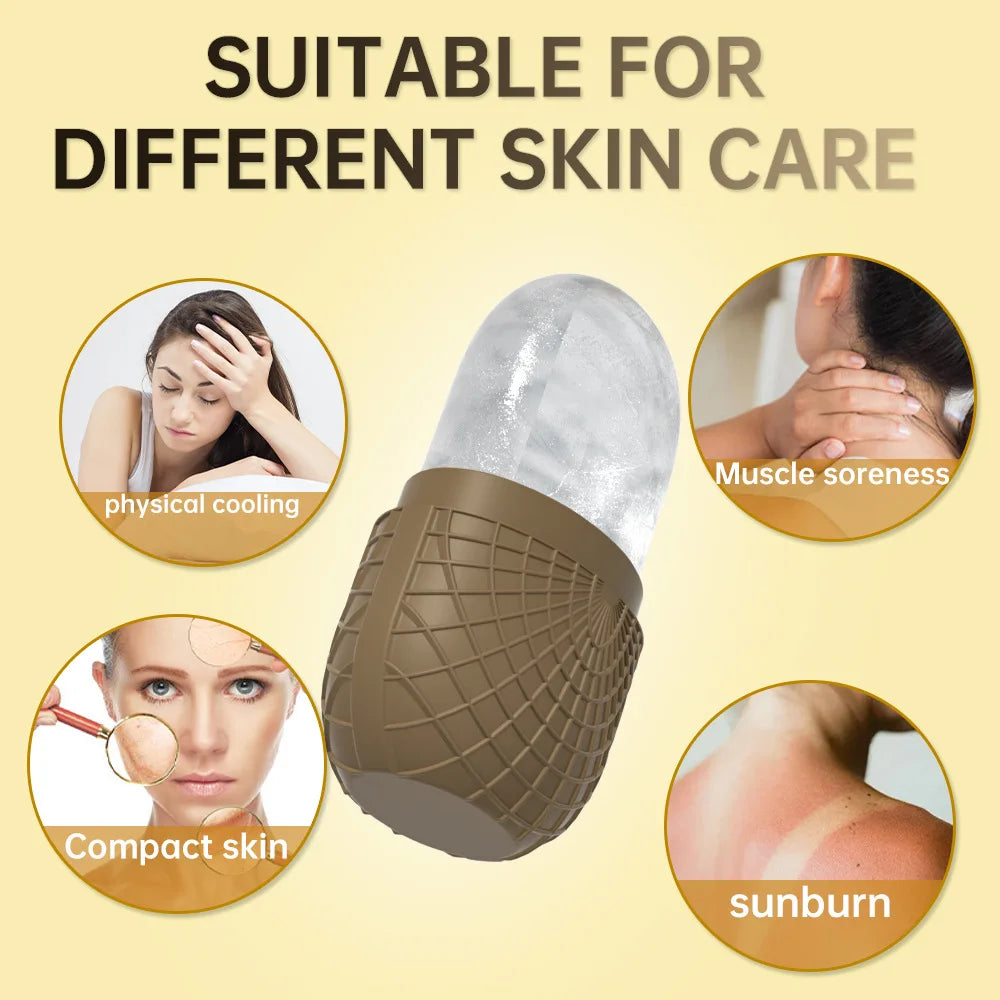 Silicone Ice Ball Face Massager — Lifting & Contouring